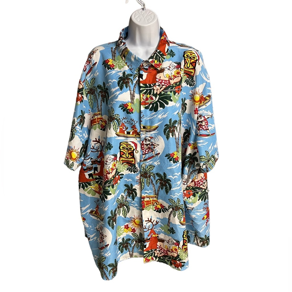 SSLR brand size 4XL Santa button up. NWOT.